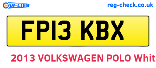 FP13KBX are the vehicle registration plates.