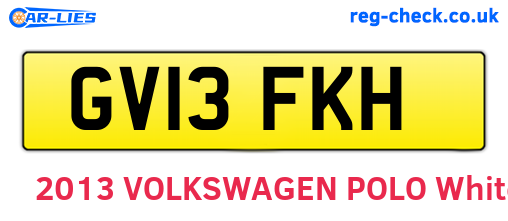 GV13FKH are the vehicle registration plates.