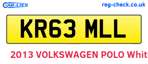 KR63MLL are the vehicle registration plates.