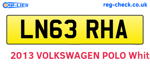 LN63RHA are the vehicle registration plates.