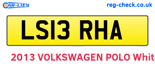 LS13RHA are the vehicle registration plates.