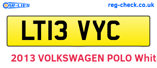 LT13VYC are the vehicle registration plates.