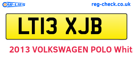 LT13XJB are the vehicle registration plates.