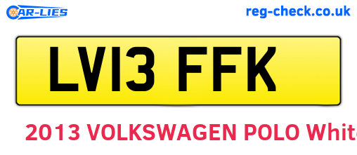 LV13FFK are the vehicle registration plates.