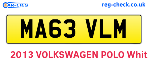MA63VLM are the vehicle registration plates.
