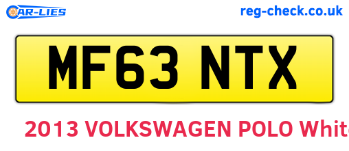 MF63NTX are the vehicle registration plates.