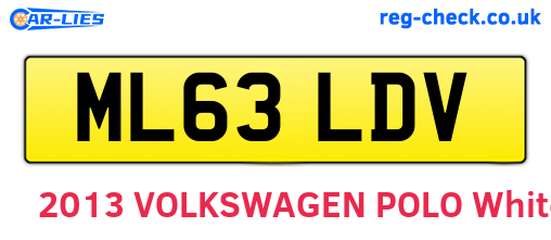 ML63LDV are the vehicle registration plates.