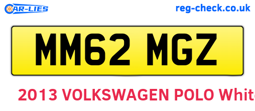 MM62MGZ are the vehicle registration plates.