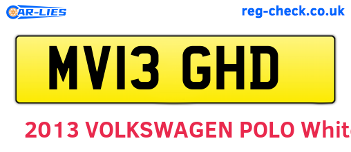 MV13GHD are the vehicle registration plates.