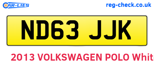 ND63JJK are the vehicle registration plates.