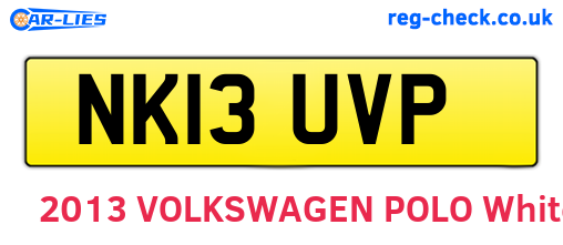 NK13UVP are the vehicle registration plates.