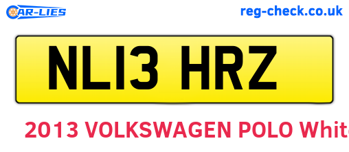 NL13HRZ are the vehicle registration plates.