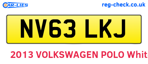 NV63LKJ are the vehicle registration plates.