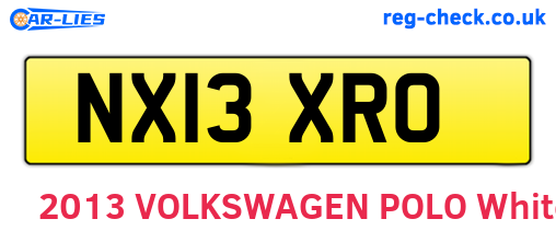 NX13XRO are the vehicle registration plates.