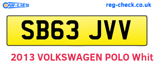 SB63JVV are the vehicle registration plates.