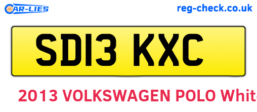 SD13KXC are the vehicle registration plates.