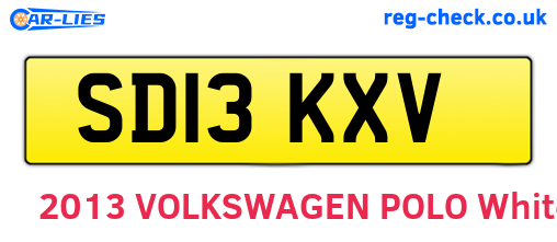 SD13KXV are the vehicle registration plates.