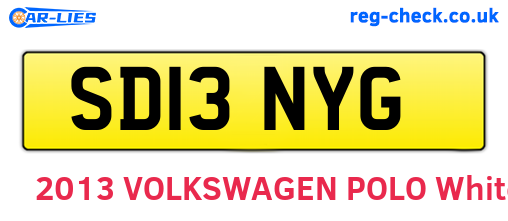 SD13NYG are the vehicle registration plates.