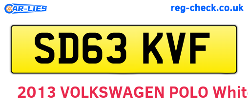 SD63KVF are the vehicle registration plates.