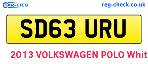 SD63URU are the vehicle registration plates.