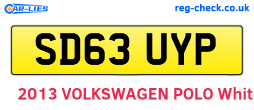 SD63UYP are the vehicle registration plates.