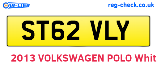 ST62VLY are the vehicle registration plates.