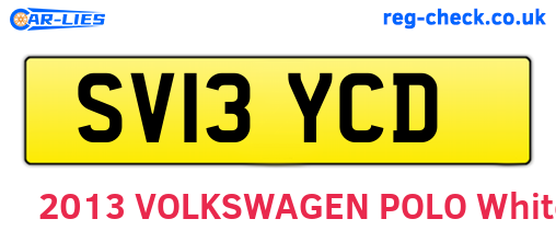 SV13YCD are the vehicle registration plates.