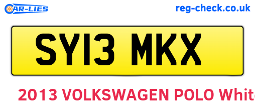SY13MKX are the vehicle registration plates.