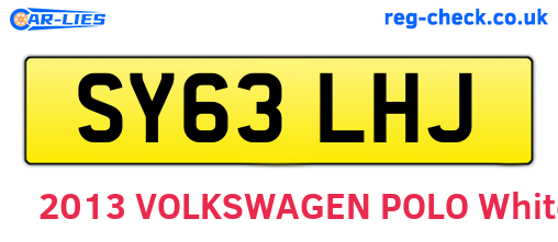 SY63LHJ are the vehicle registration plates.