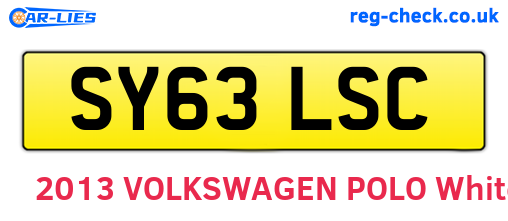 SY63LSC are the vehicle registration plates.