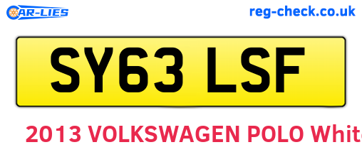 SY63LSF are the vehicle registration plates.