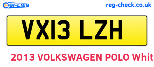 VX13LZH are the vehicle registration plates.