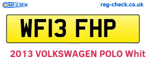 WF13FHP are the vehicle registration plates.