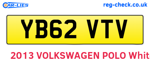 YB62VTV are the vehicle registration plates.