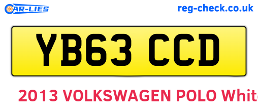 YB63CCD are the vehicle registration plates.