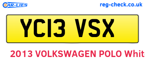 YC13VSX are the vehicle registration plates.