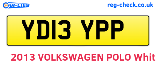 YD13YPP are the vehicle registration plates.