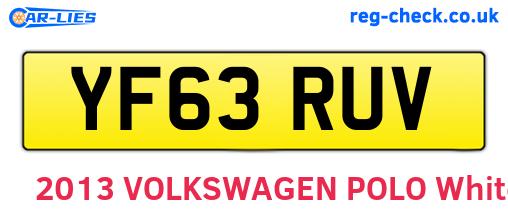 YF63RUV are the vehicle registration plates.
