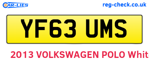YF63UMS are the vehicle registration plates.