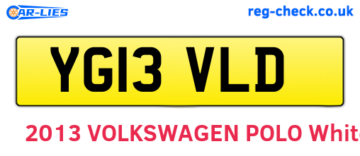YG13VLD are the vehicle registration plates.
