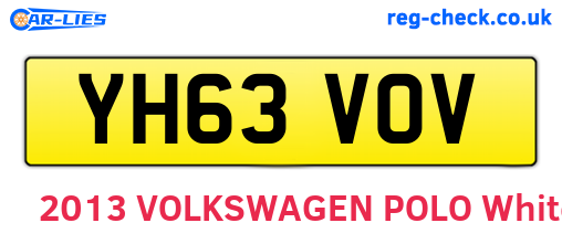 YH63VOV are the vehicle registration plates.