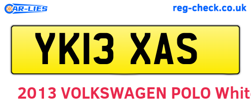 YK13XAS are the vehicle registration plates.