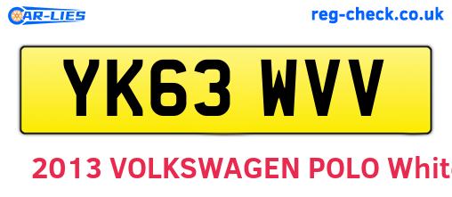 YK63WVV are the vehicle registration plates.