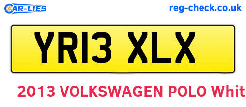 YR13XLX are the vehicle registration plates.