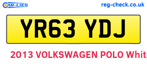 YR63YDJ are the vehicle registration plates.