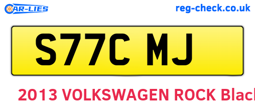 S77CMJ are the vehicle registration plates.