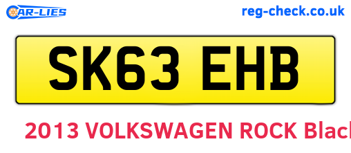 SK63EHB are the vehicle registration plates.