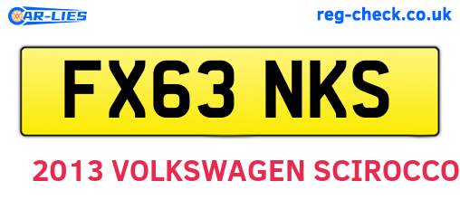 FX63NKS are the vehicle registration plates.
