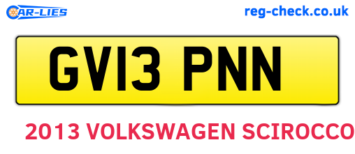 GV13PNN are the vehicle registration plates.