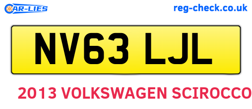NV63LJL are the vehicle registration plates.